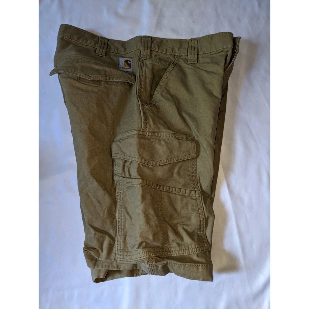 Carhartt Shorts Relaxed Fit Size 32 Tan Pockets Cargo Shorts - Picture 7 of 16